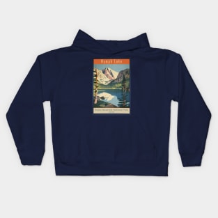 Rocky Mountain National Park Vintage Travel Poster Kids Hoodie